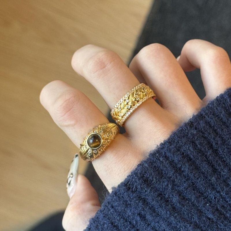 S925 retro gümüş yüzük niş tasarım