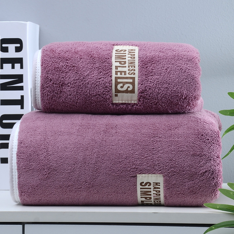 Korallensamt-Badehandtuch-Set 550g dreiteilig