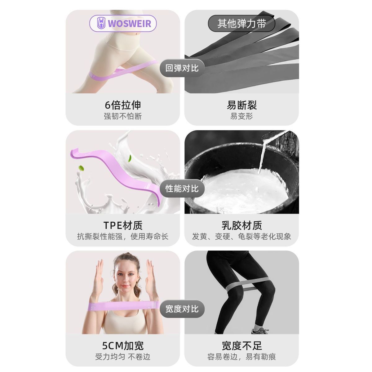 瑜伽弹力带健身神器拉力带运动训练拉伸背部肩膀伸展臀部训练家用