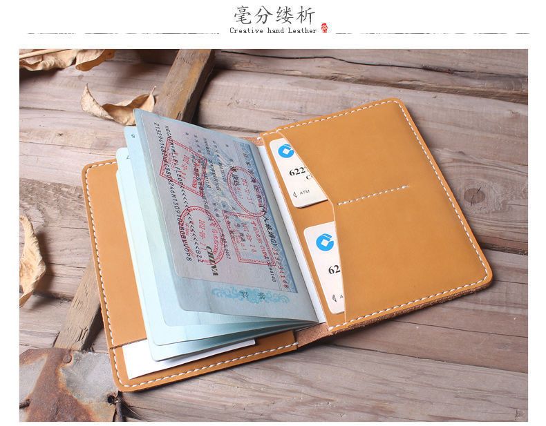 多功能手工创意真皮质感护照夹护照包高档证件收纳包新款钱包钱夹