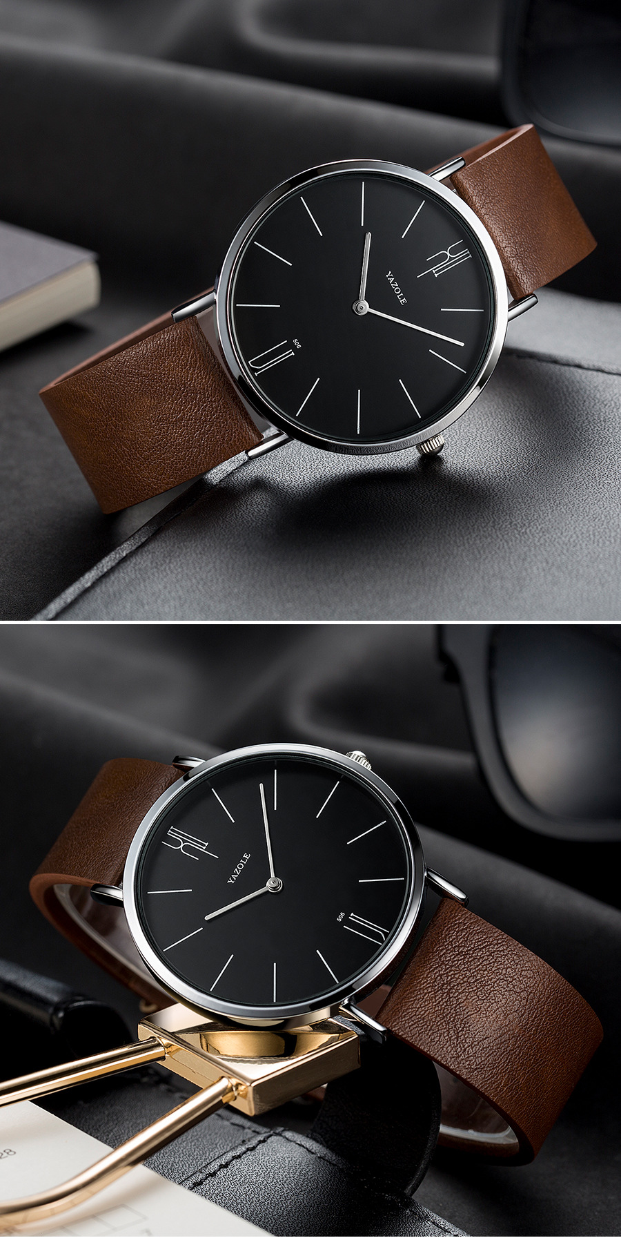 YAZOLE506外贸简约男士手表学生情侣潮流运动石英手表watches