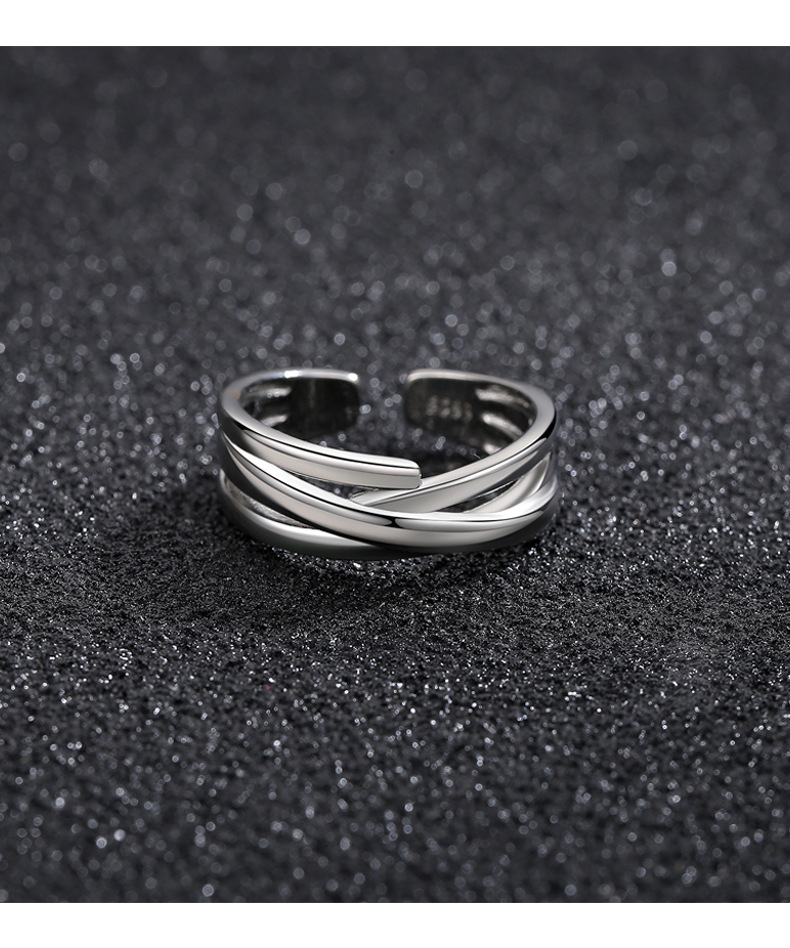 Men's combination stacking ring, retro open style