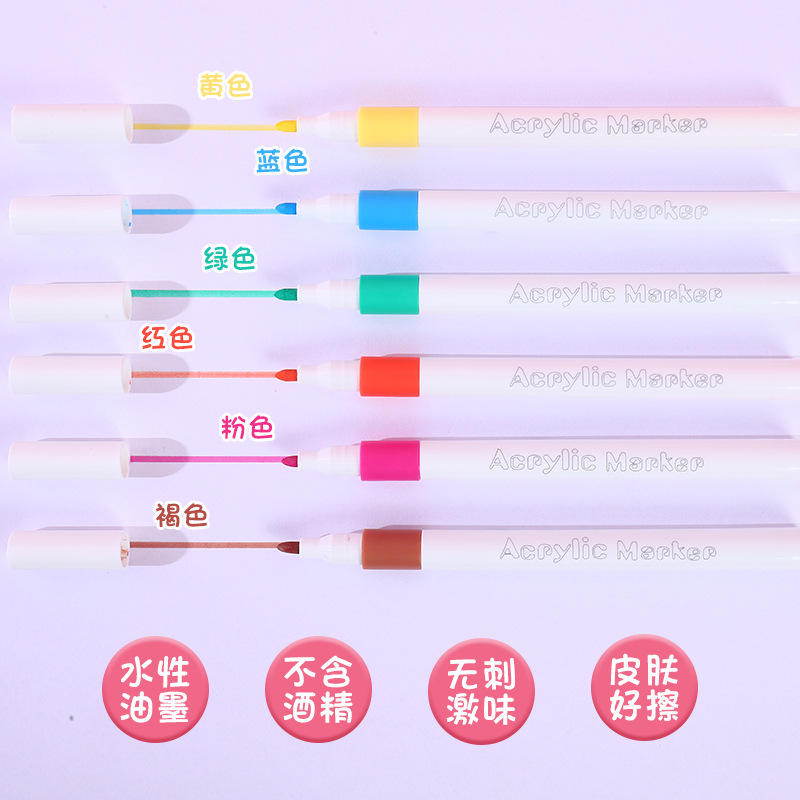 Acrylic quick-dry markers, waterproof pen set for ceramics and stone