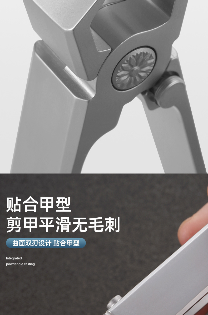 Stainless steel nail clipper set for thick nails