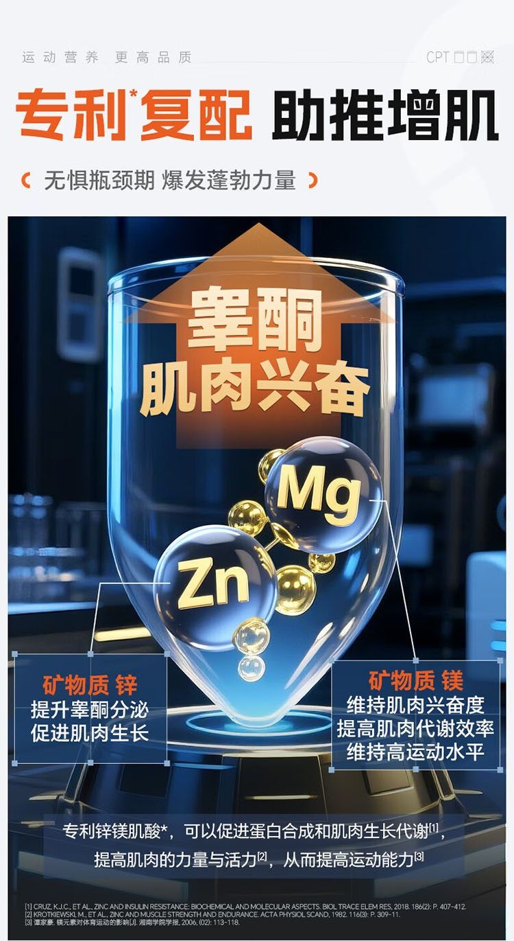康比特锌镁肌酸粉提升耐力爆发力一水肌酸健身跑步运动营养非氮泵