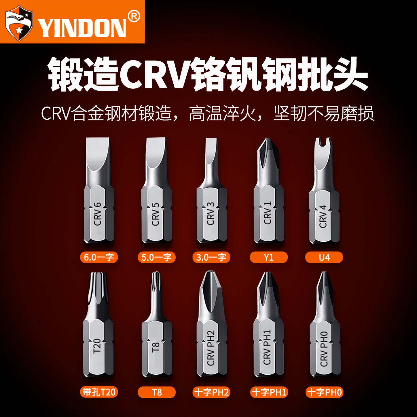 Magnetic screwdriver set with ratchet head and multi-profile bits