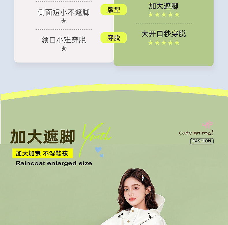 E-bike raincoat, thickened one-piece full body protection
