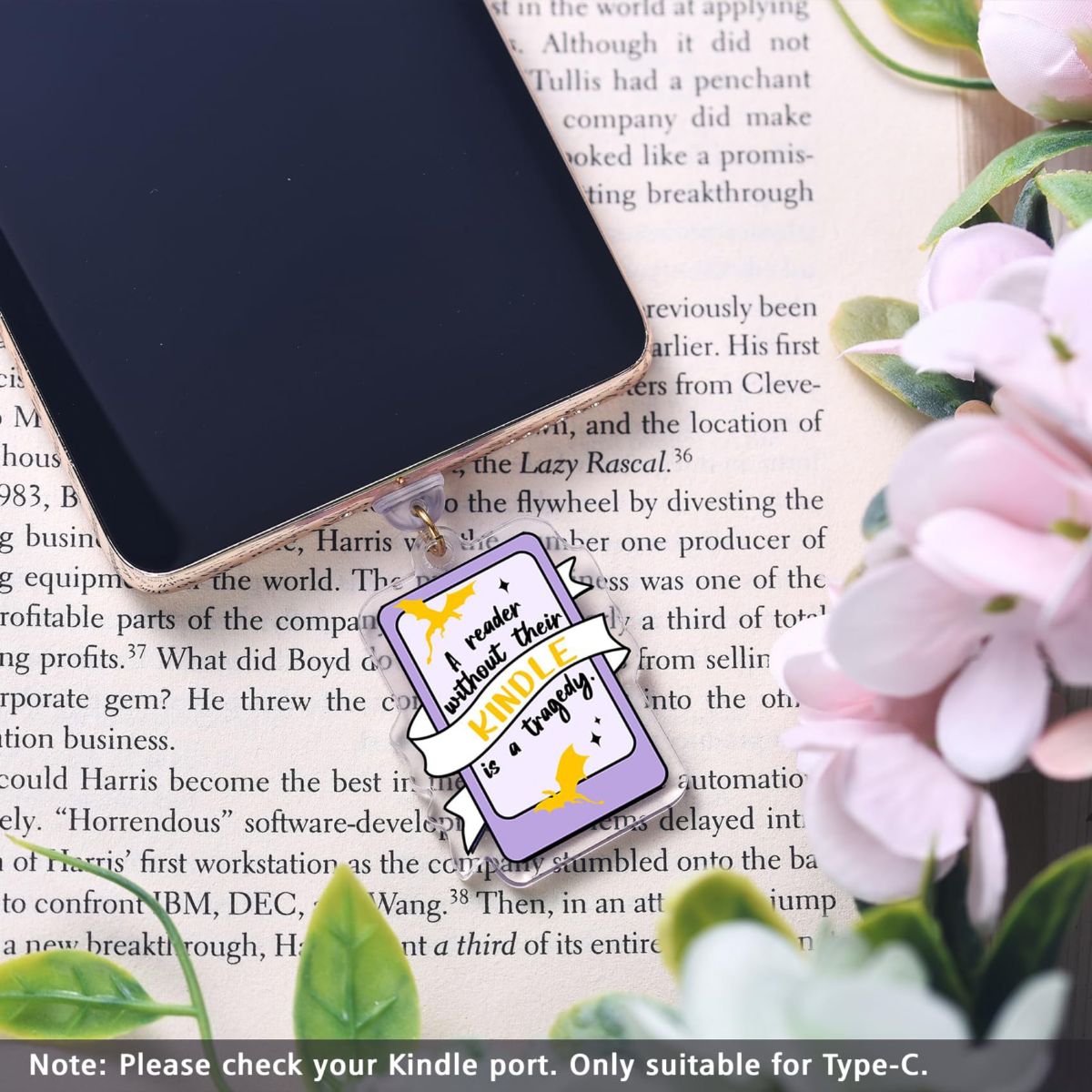 跨境龙形kindle防尘塞挂饰适用于type c/usb c个性精美设计手机挂