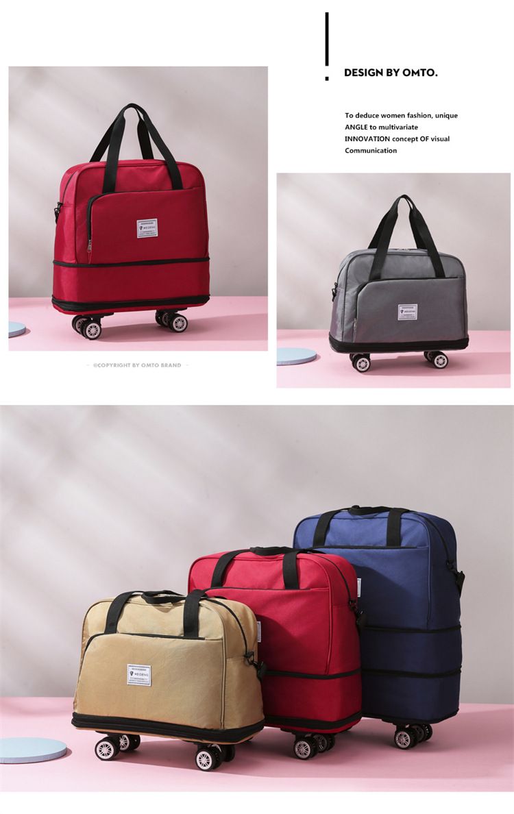 Expandable travel bag, large capacity airline luggage