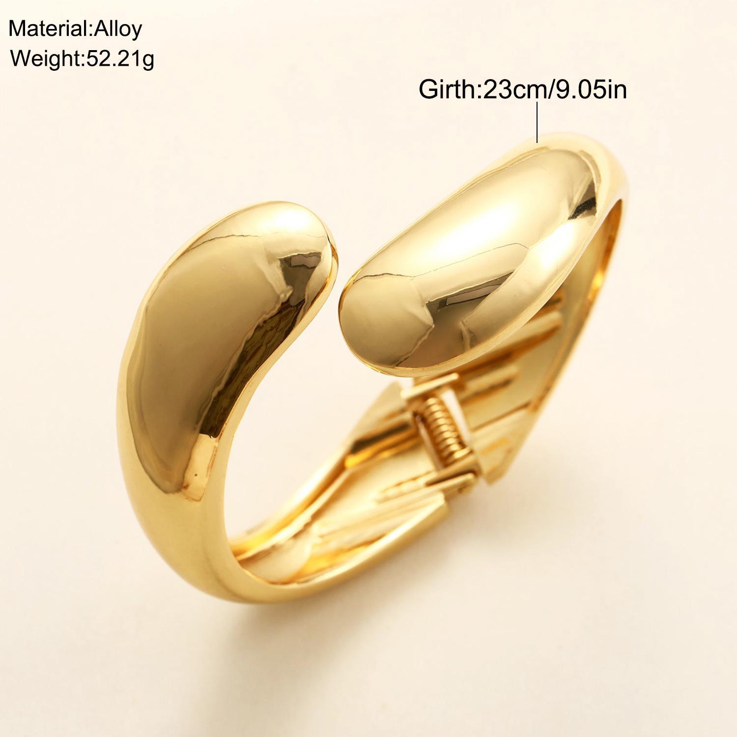 Acrylic mirror finish bracelet, glossy open-mouth