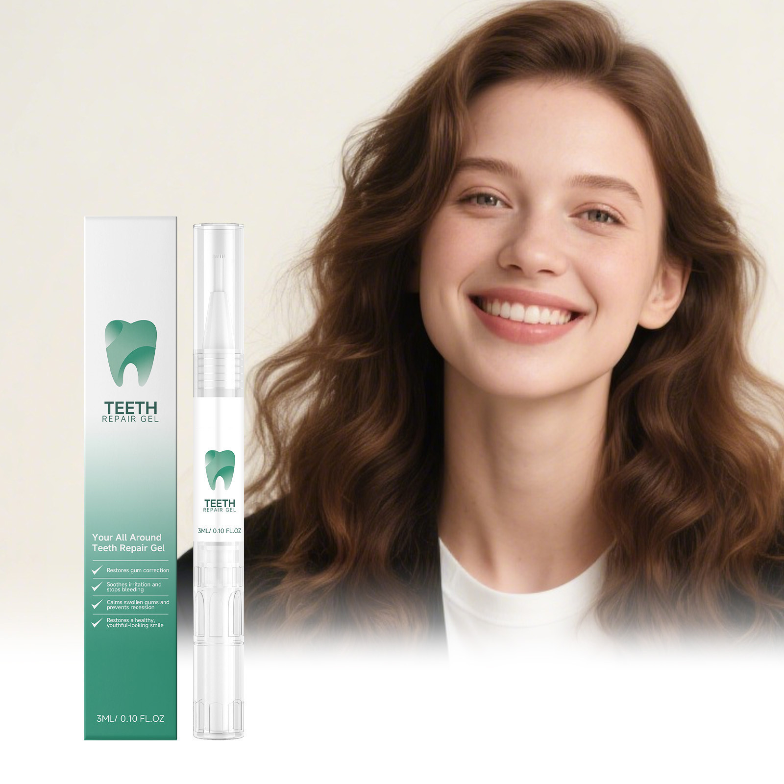 Teeth care gel pen for tartar and stain removal