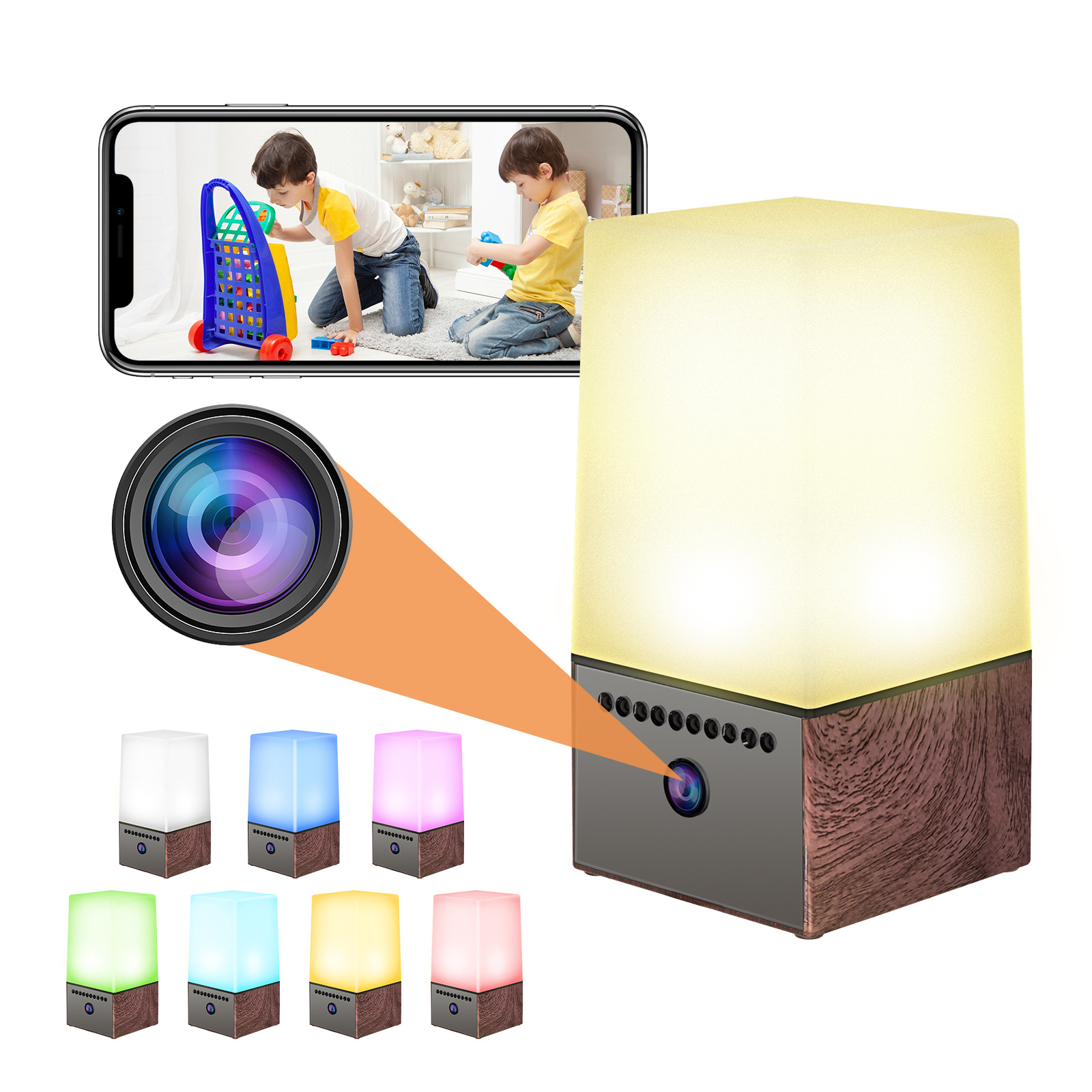 RGB atmosfer ışığı kamera, WiFi, HD, gece görüşü