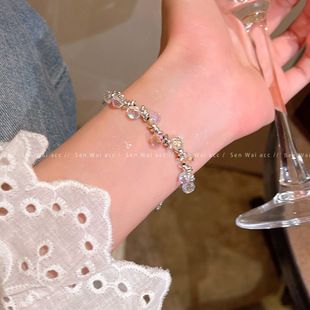 French-style micro-set zircon pearl bracelet for women
