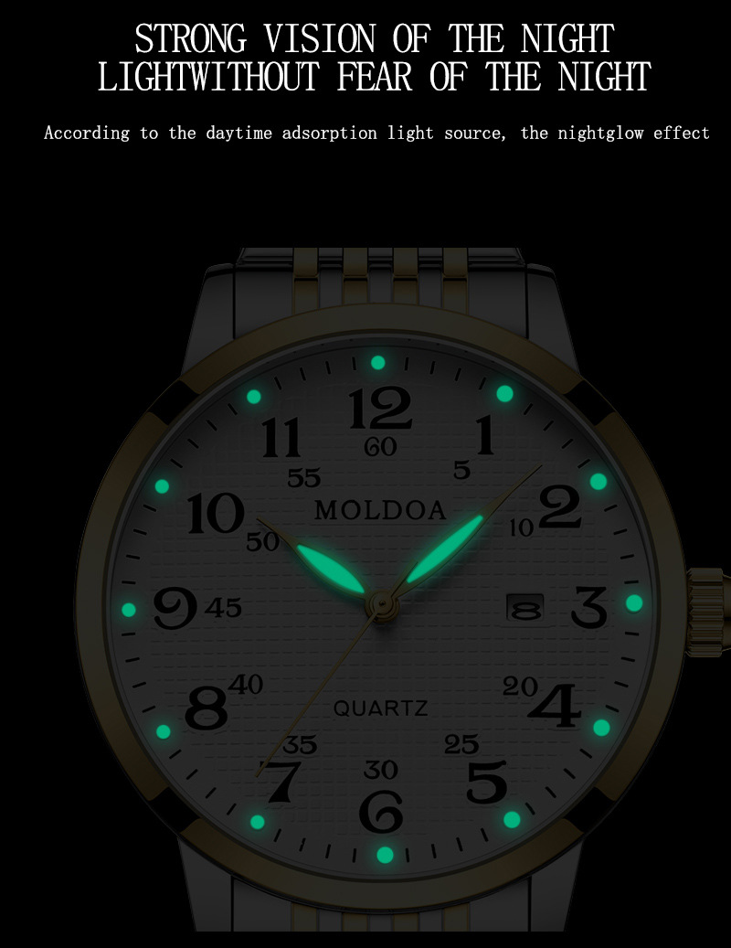 Men's hollow watch, mechanical design, luminous, waterproof