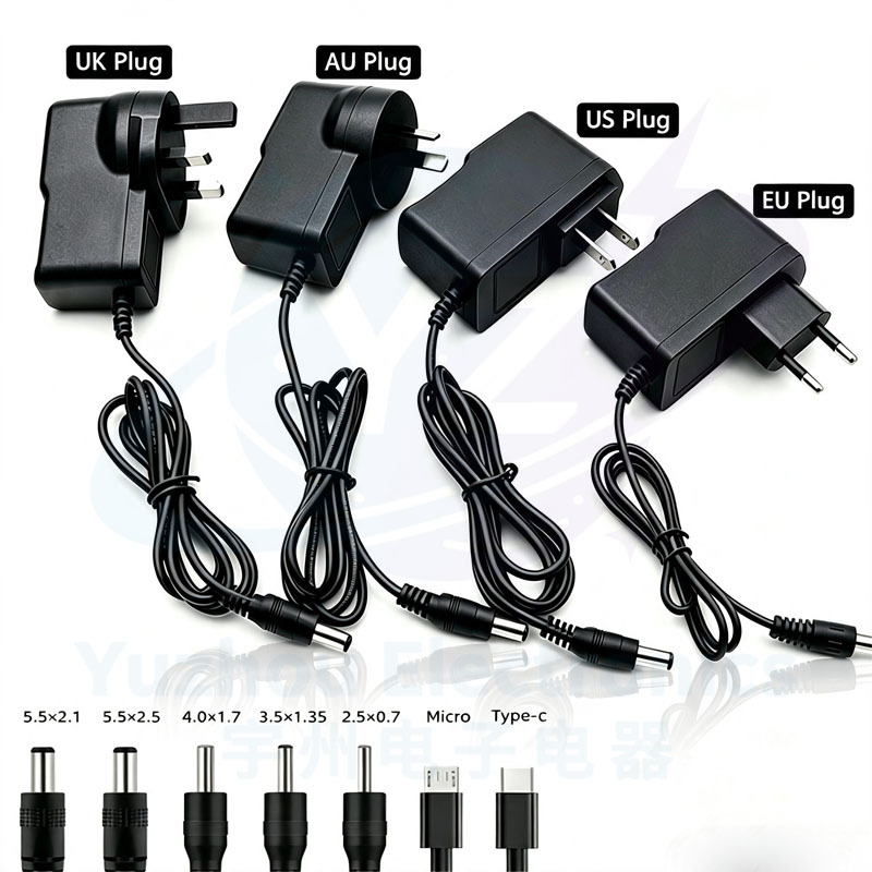 12V 1A güç adaptörü 3V-15V, gözetim sistemi uyumlu