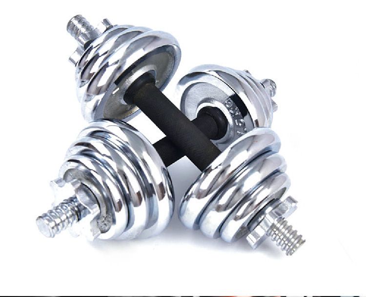 Fitness dumbbell set, electroplated paint, gift box, adjustable