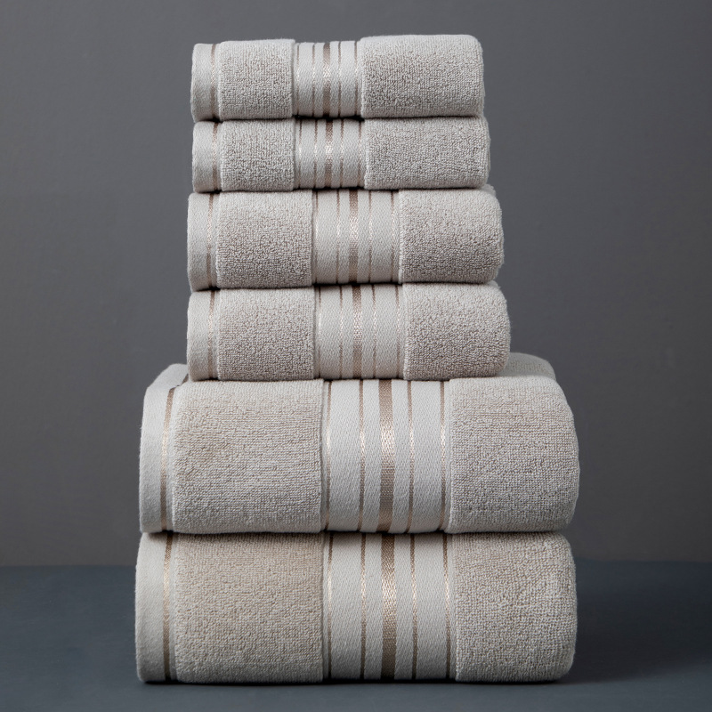 Cotton 6-Piece Towel Set Thick Bath Towels