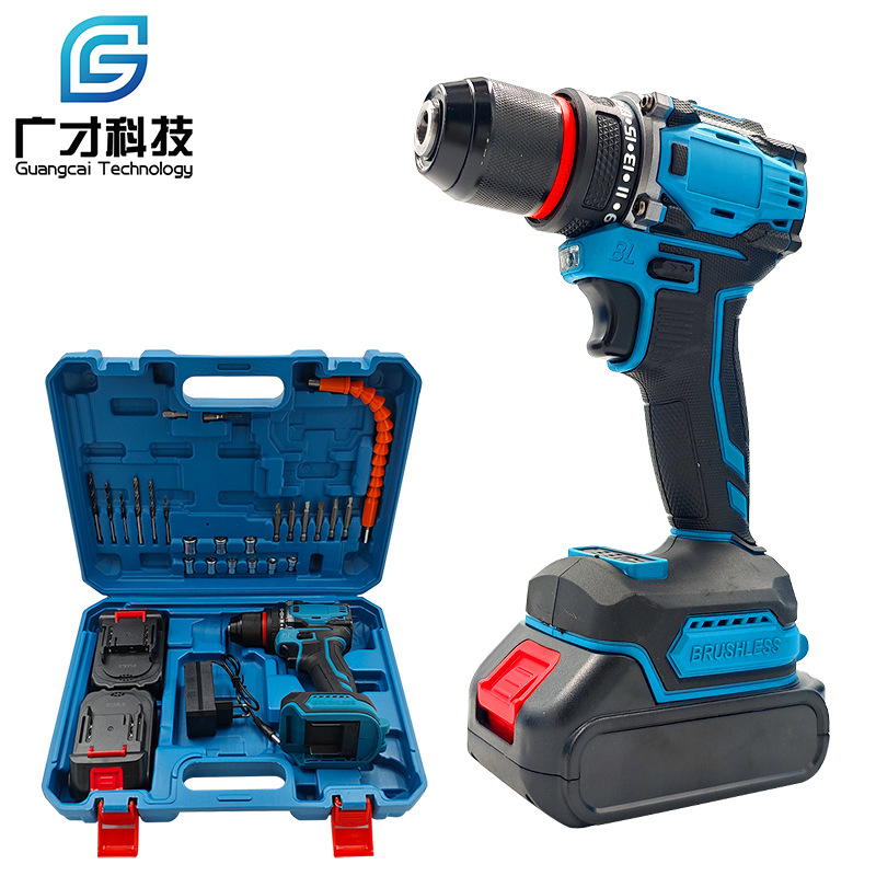 Brushless cordless electric drill rechargeable lithium battery
