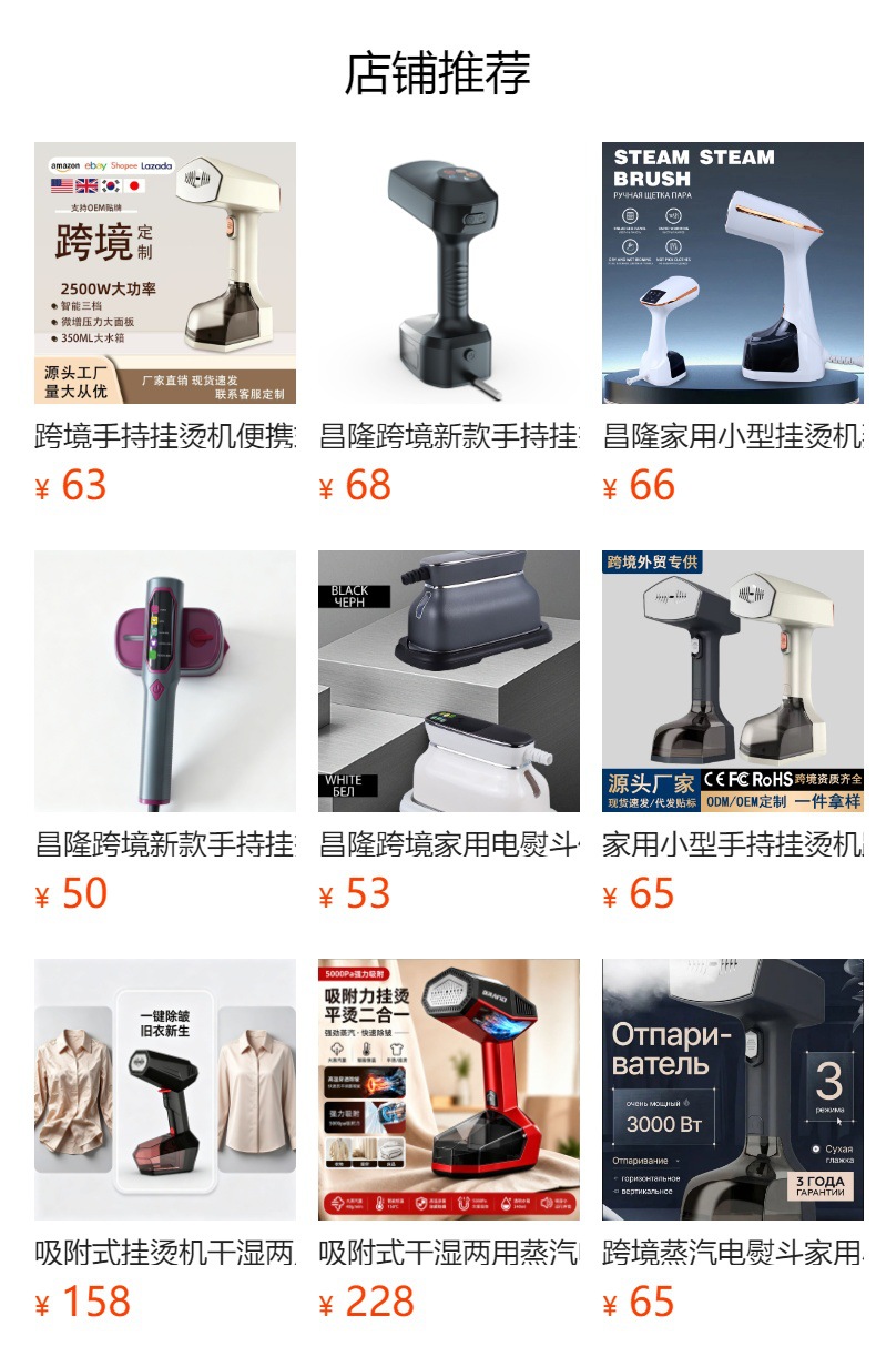 Changlong portable steam iron, dry and wet use