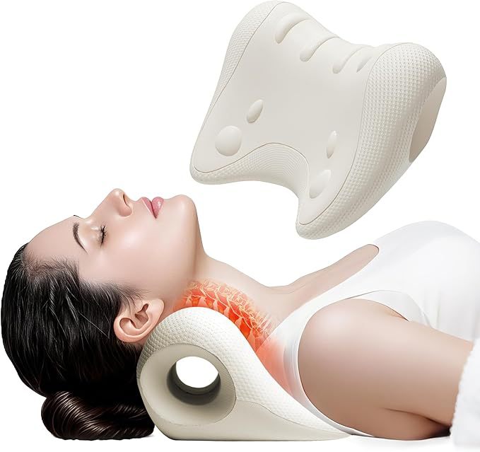 Acupressure cervical massage pillow, U-shaped with gravity massage