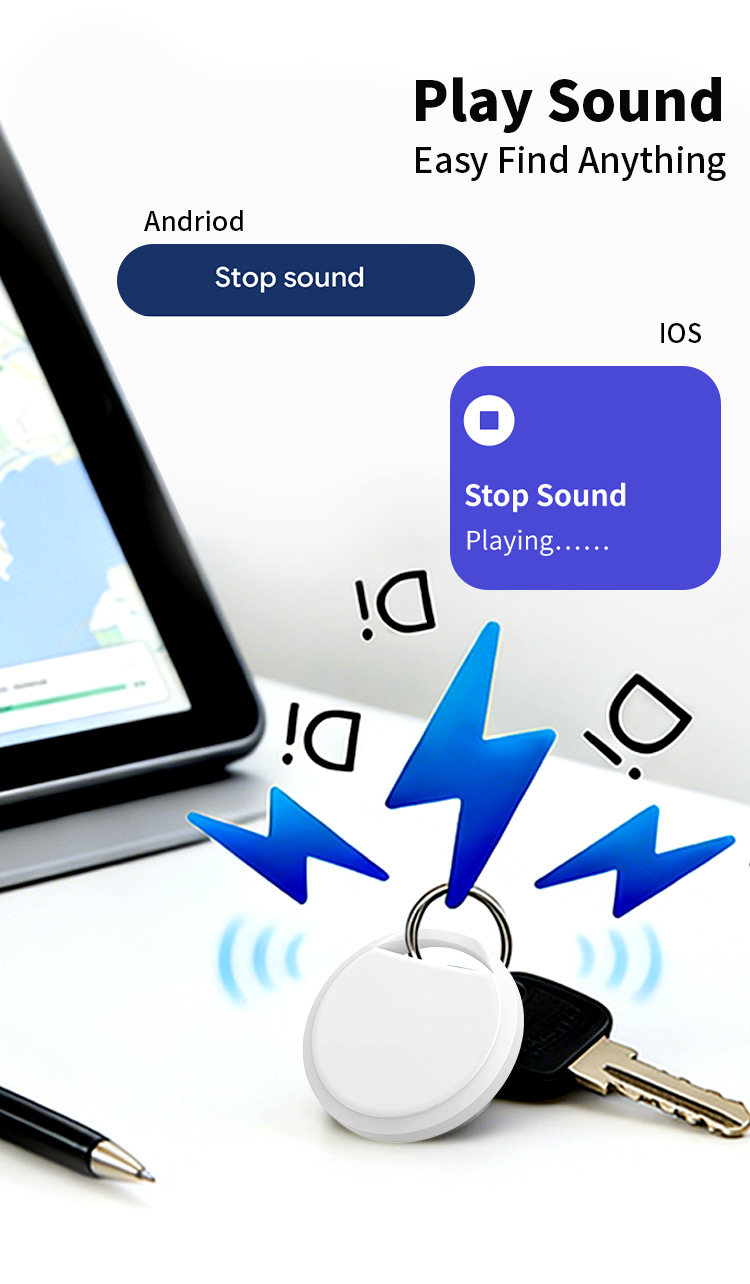 iOS Android çift sistem Bluetooth izleyici, pet anahtarlığı