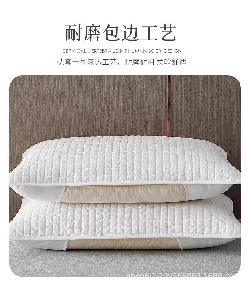 除螨隔脏防口水枕套防头油枕芯保护隔离层内胆套枕头套一对装防汗