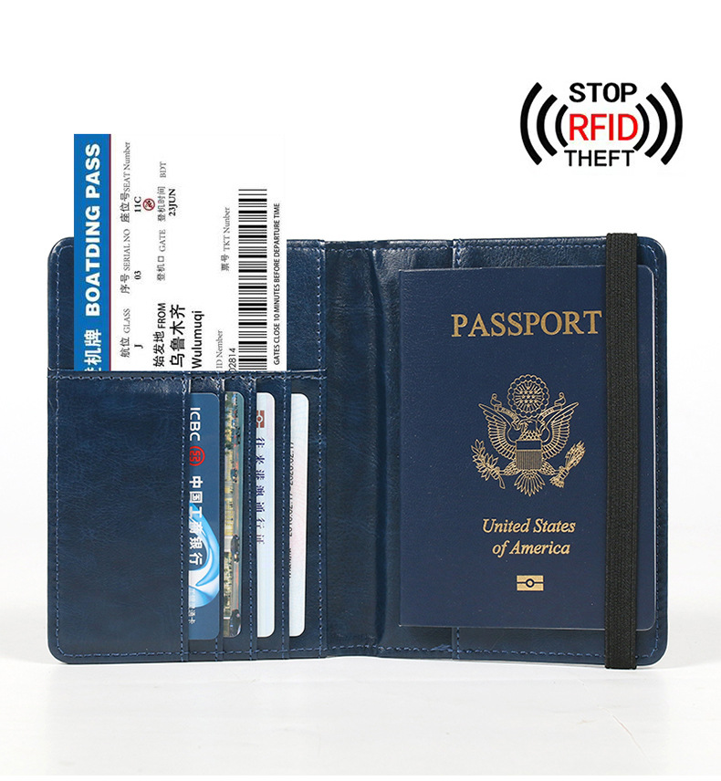 RFID Reisepasshülle, antimagnetic, Mehrfach-Kartenschlitze