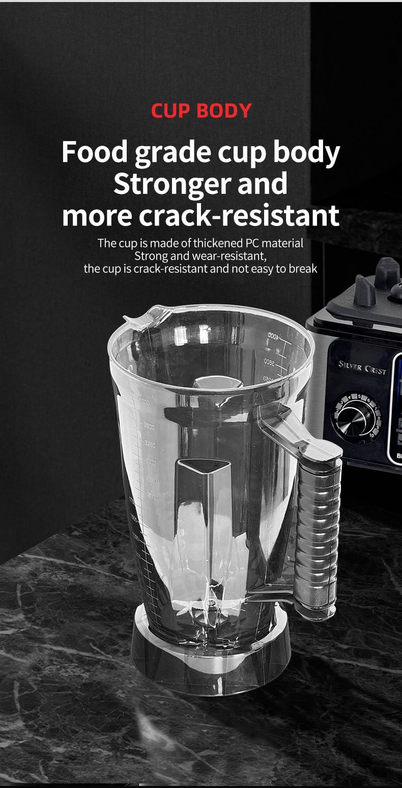 Paslanmaz Çelik Blender, 3/6/8 Fonksiyonlu Mutfak Robotu