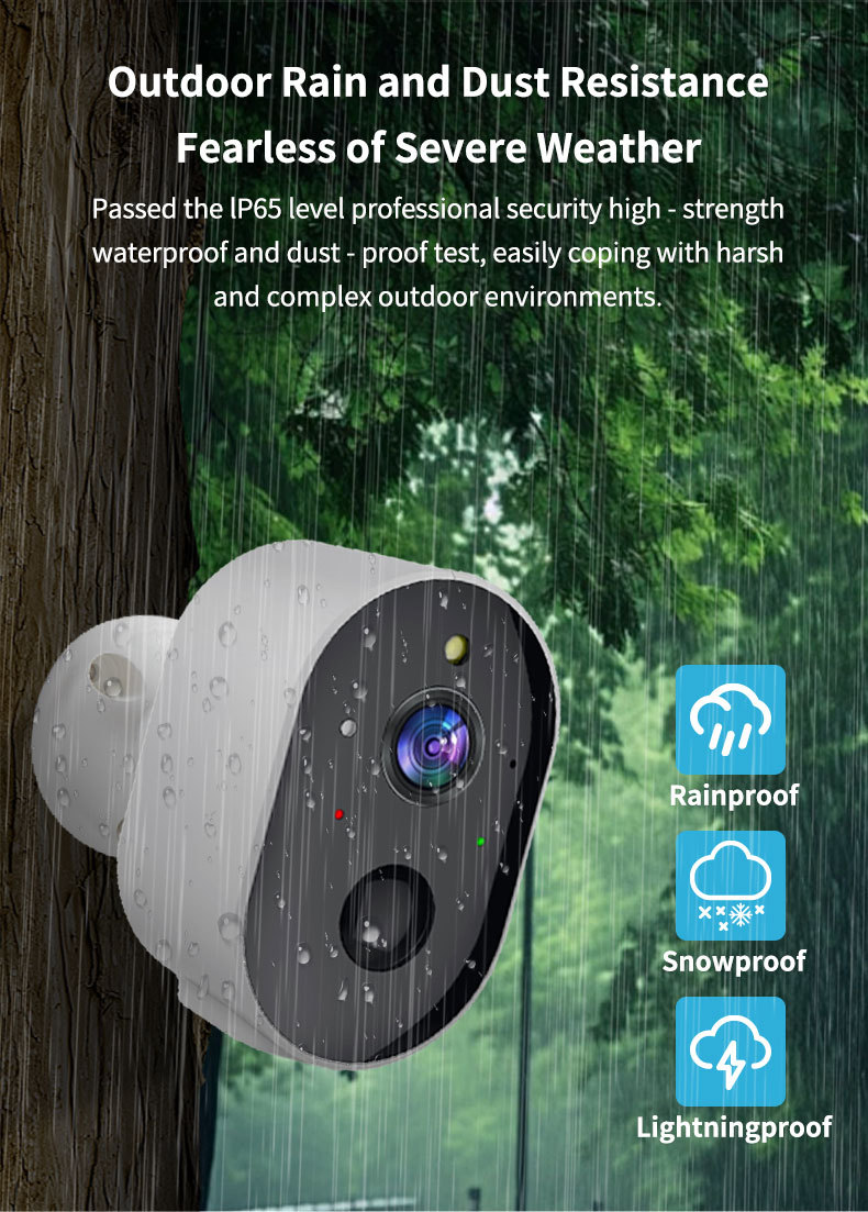 Tuya smart 4G outdoor camera, color night vision, AI detection