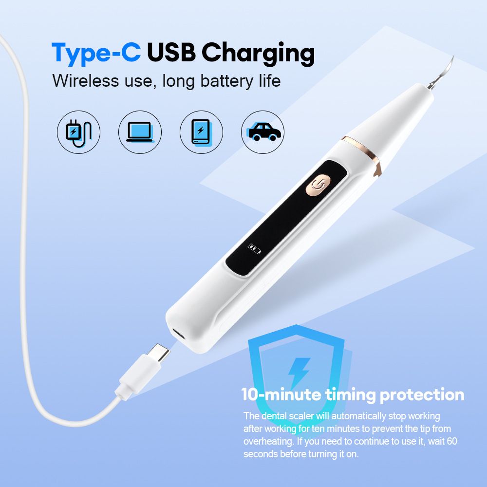 Ultrasonic electric dental cleaner device