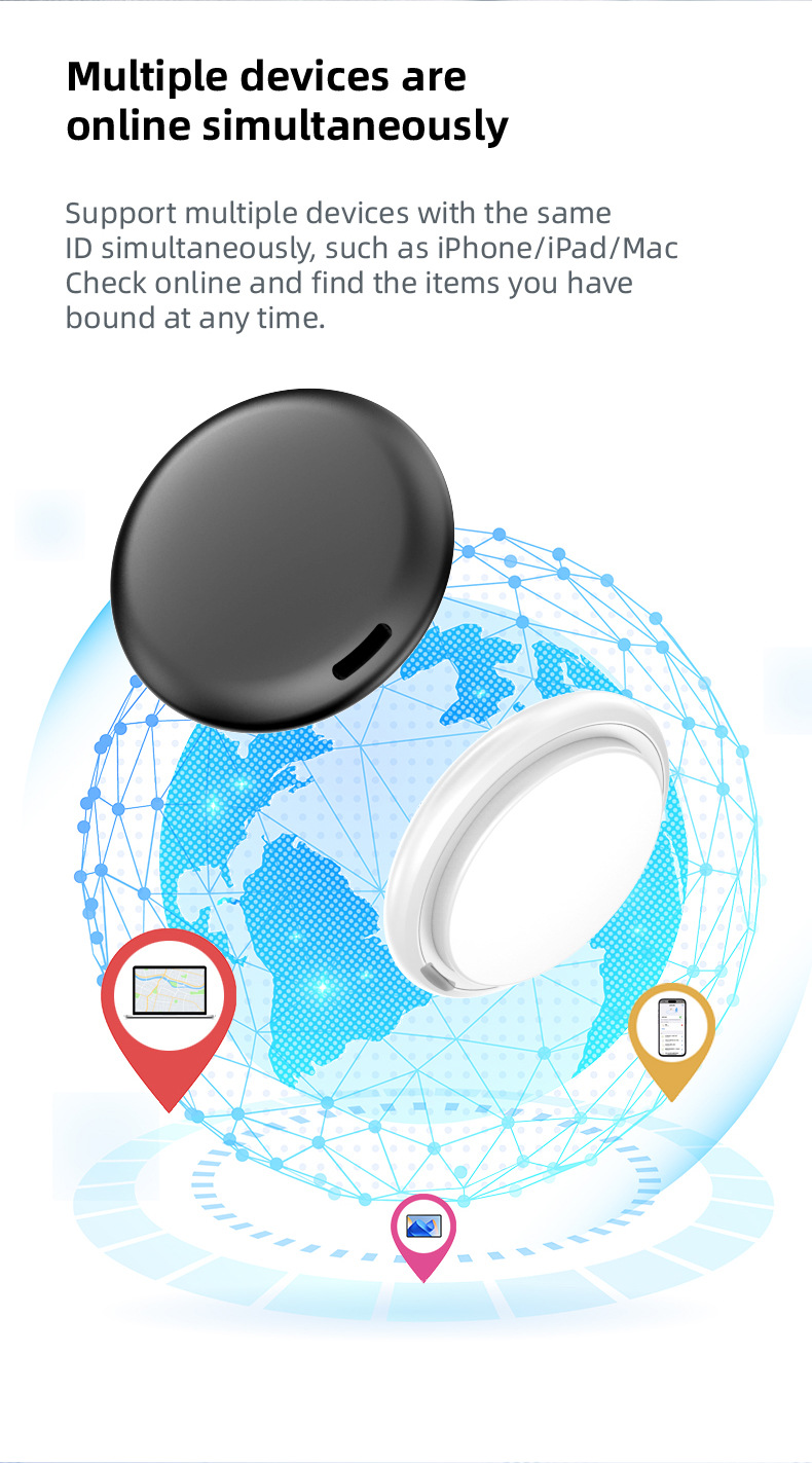 GPS tracker compatible with Apple iOS and Android for vehicles and pets