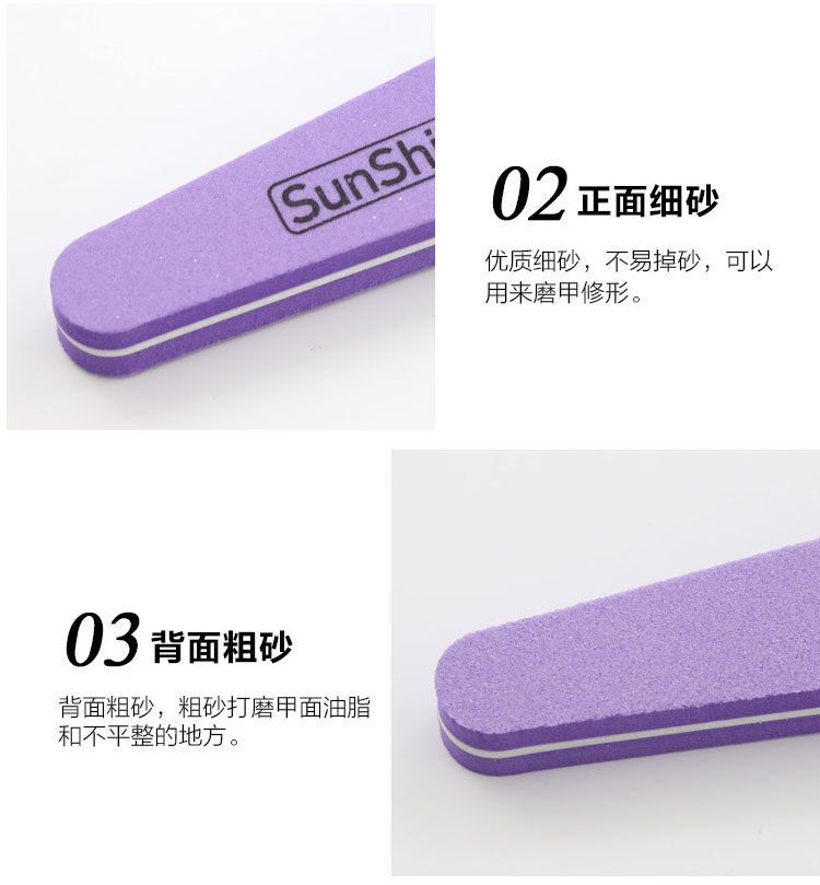 Nail polishing kit, sponge files and buffer strips