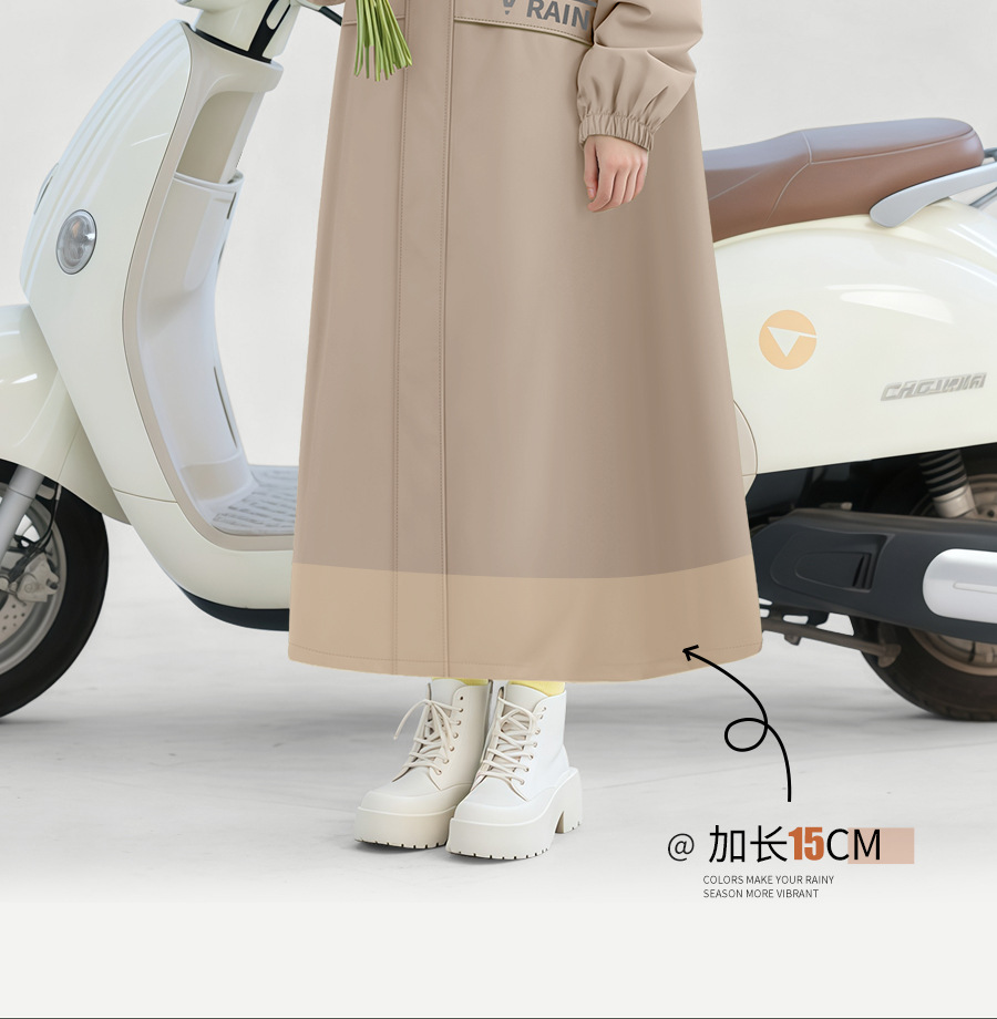 Zhengyu Langversion Regenjacke Ganzkörper mit Ärmeln