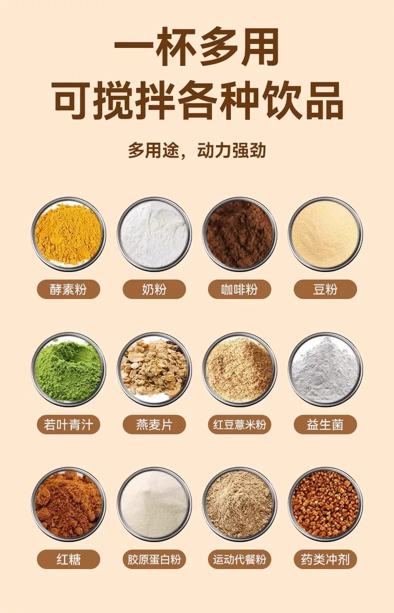 Automatic mixing cup, rechargeable magnetic