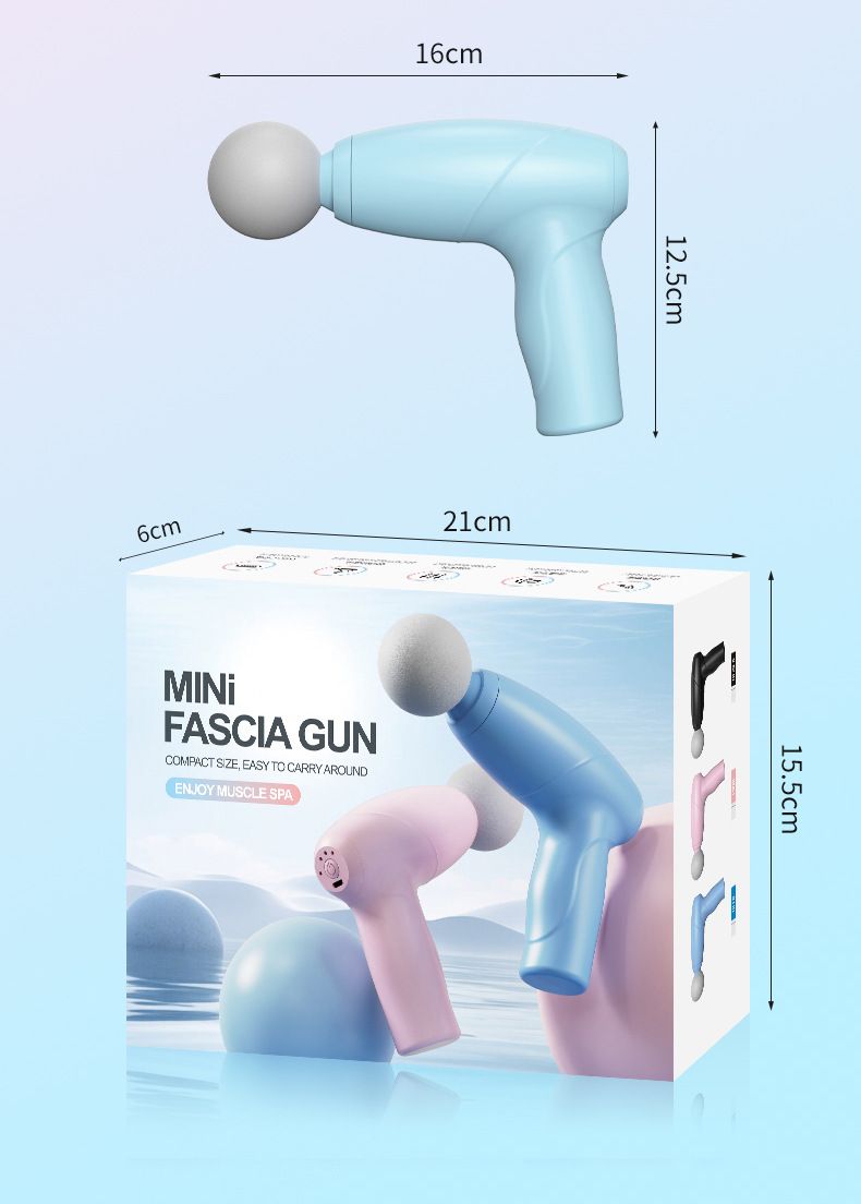 Mini fascia gun elektrikli masaj cihazı ev fitness kas gevşetme