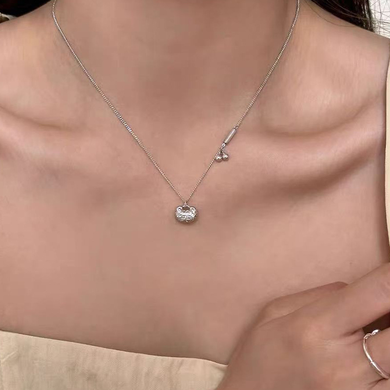 S925 Sterlingsilber Zirkonia-Halskette für Damen