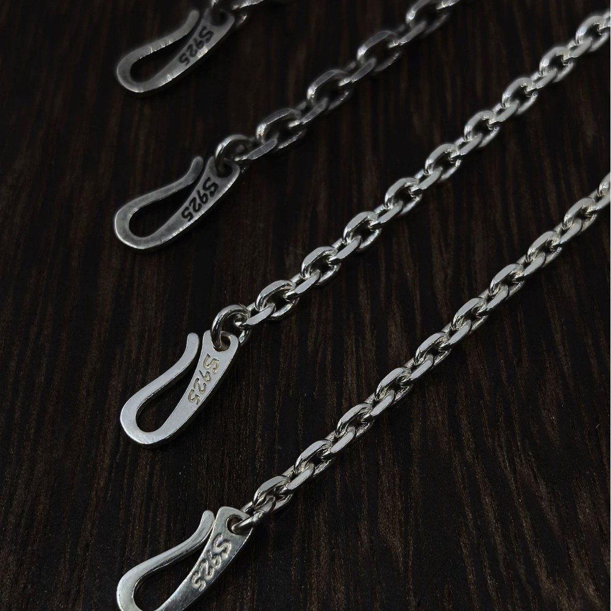 925er Silber Unisex-Halskette, Thai Silber, Vintage-Stil