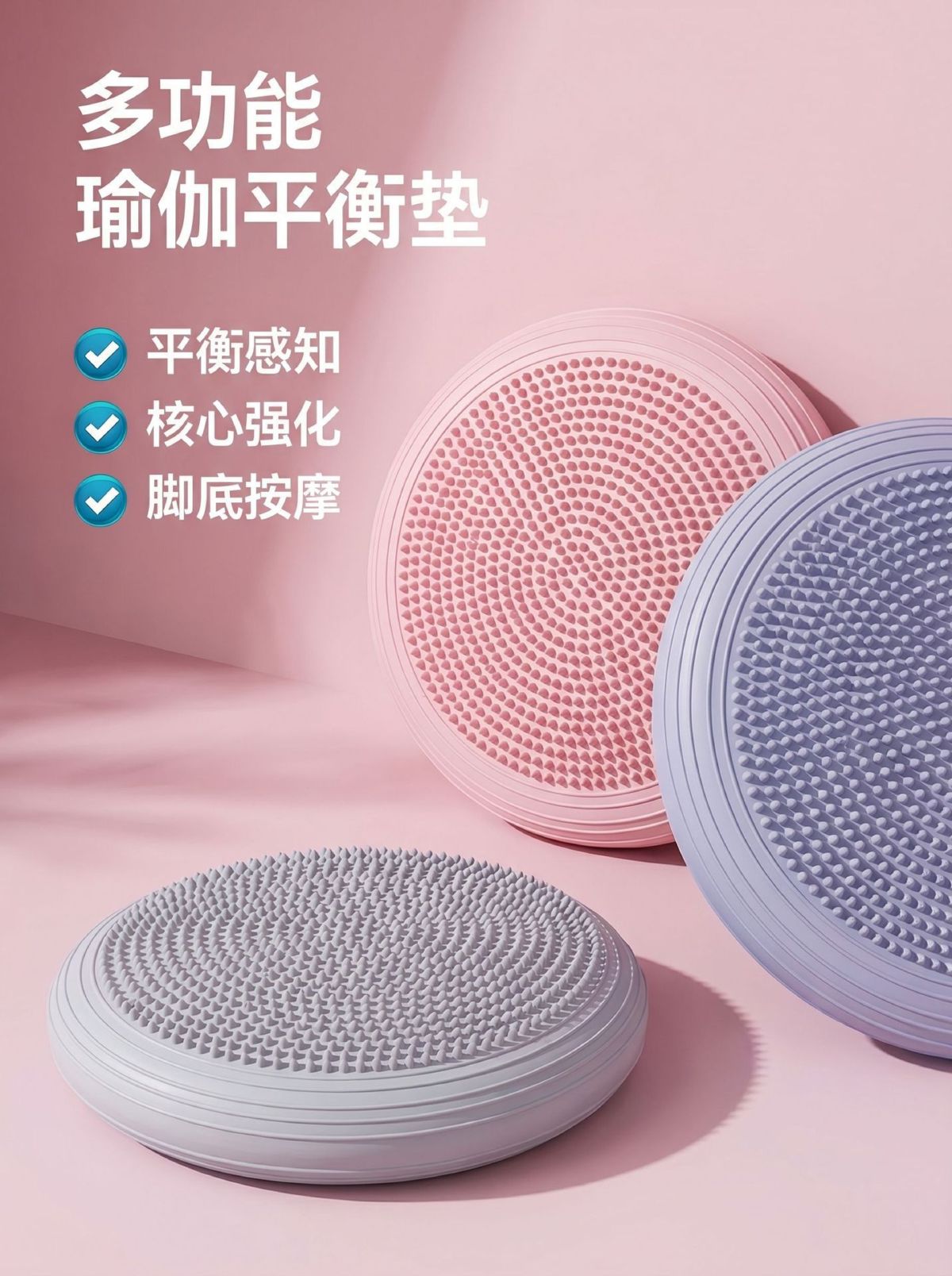 充气平衡垫瑜伽软垫成人核心稳定训练儿童感统协调脚踝康复瑜伽垫