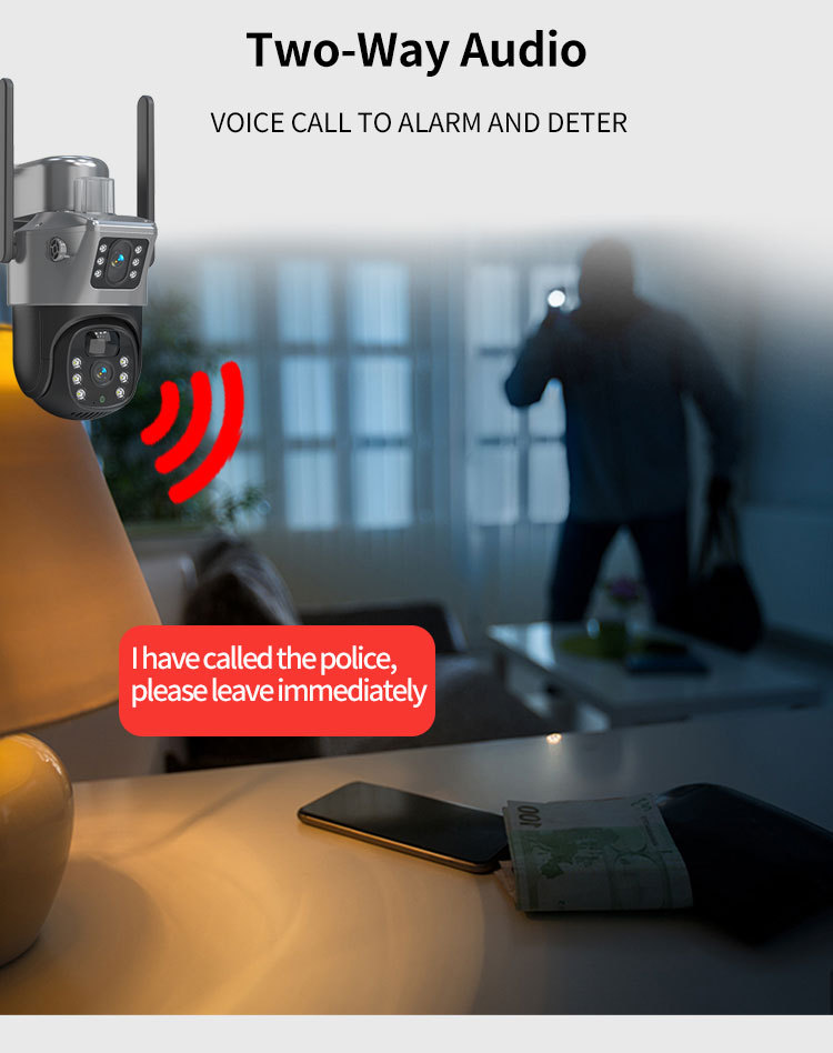 Gunball 4G güneş enerjili kamera, gece görüşlü çift lens