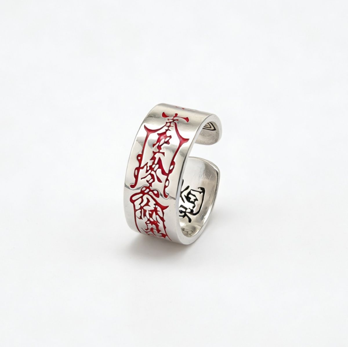 S999 pure silver open ring, vintage design