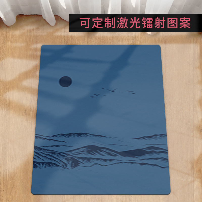 Yoga mat, 5mm, double-wide, natural rubber, non-slip