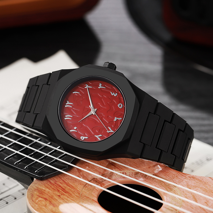 Men's quartz watch with plastic case, 2025 collection