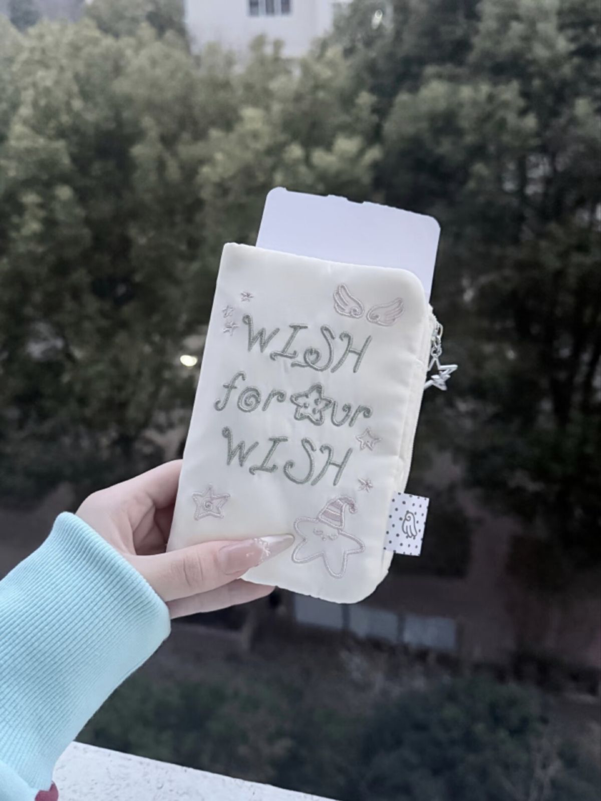 Reisepasshülle mit Sternenstickerei, multifunktional, Dokumententasche