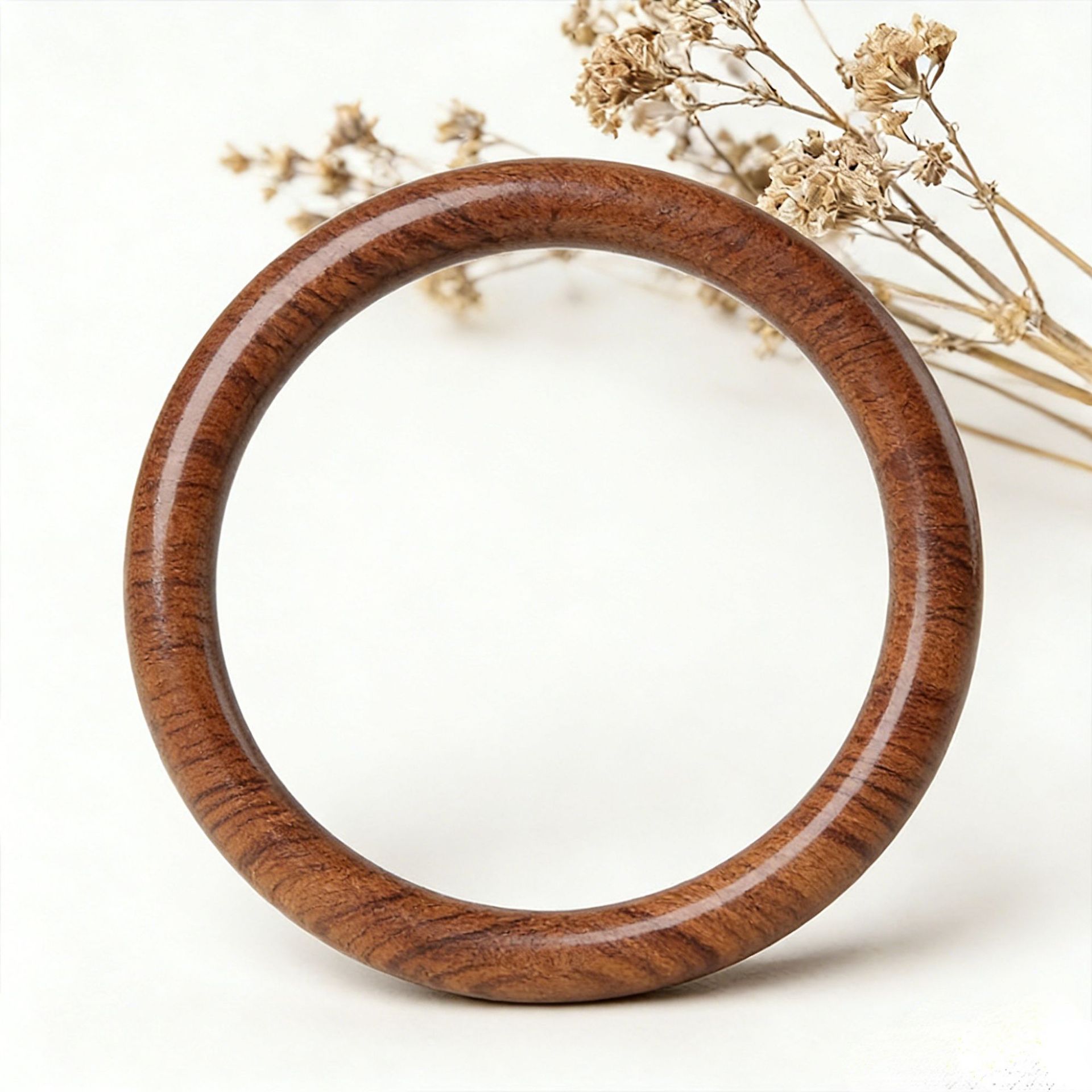 Armband aus natürlichem Pfirsichholz, simples Design