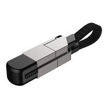 65W 4-in-1-Ladekabel, digitales Display, Zinklegierung