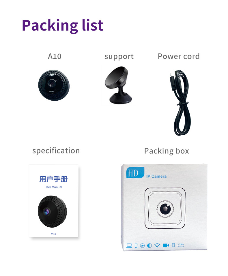 V380 Battery Security Camera with Night Vision