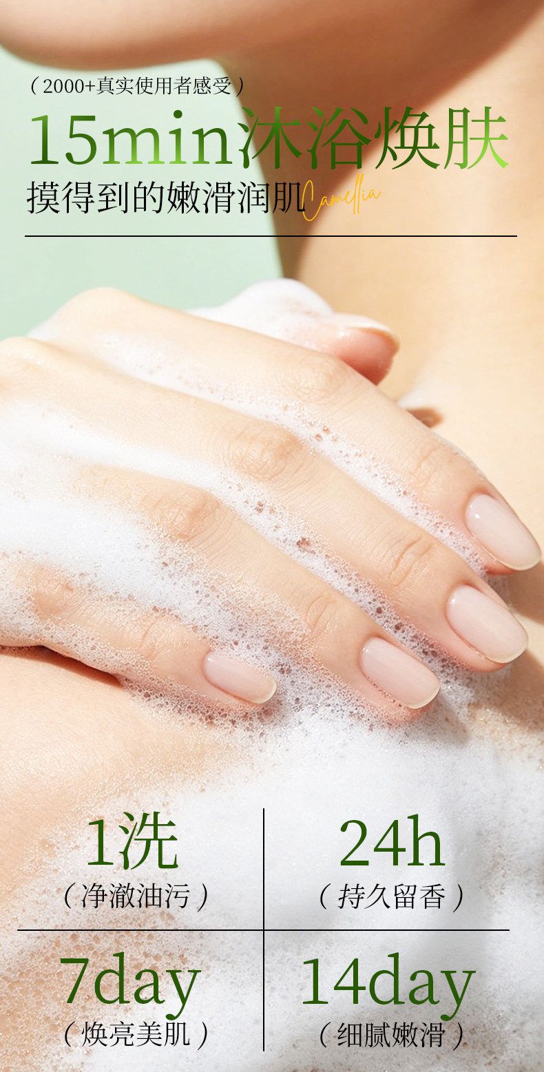 Kamelien-Shampoo 500ml mit Weiße Tee-Set