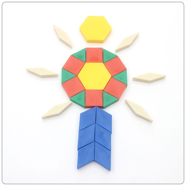 Çocuk geometrik şekil puzzle, 6 renk, şekil tanıma tahtası