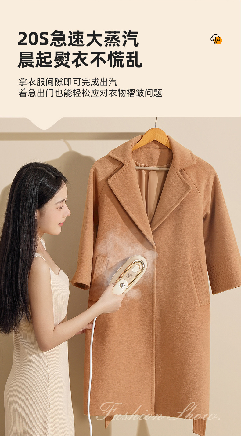 Electric iron with automatic steam function, portable for home and travel