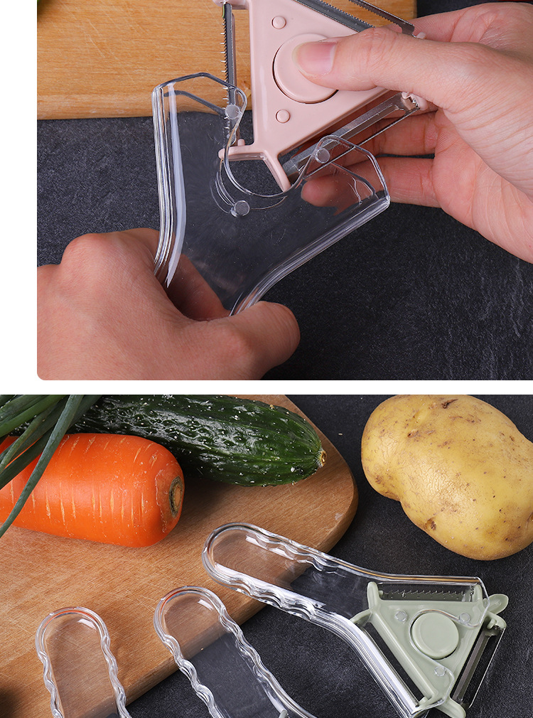 3-in-1 Küchenschäler Gemüseschneider Raspel drehbar